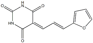 5-[3-(2-furyl)-2-propenylidene]-2,4,6(1H,3H,5H)-pyrimidinetrione Structure