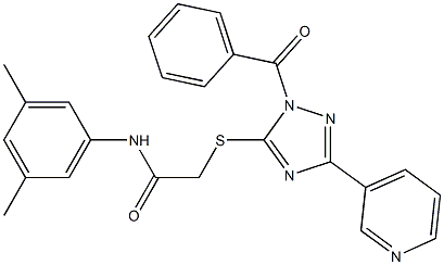 2-{[1-benzoyl-3-(3-pyridinyl)-1H-1,2,4-triazol-5-yl]sulfanyl}-N-(3,5-dimethylphenyl)acetamide Structure