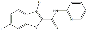 3-chloro-6-fluoro-N-(2-pyridinyl)-1-benzothiophene-2-carboxamide Structure