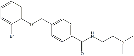 4-[(2-bromophenoxy)methyl]-N-[2-(dimethylamino)ethyl]benzamide 구조식 이미지