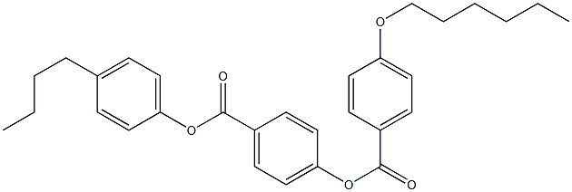 4-butylphenyl 4-{[4-(hexyloxy)benzoyl]oxy}benzoate 구조식 이미지