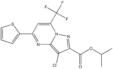 isopropyl 3-chloro-5-(2-thienyl)-7-(trifluoromethyl)pyrazolo[1,5-a]pyrimidine-2-carboxylate Structure