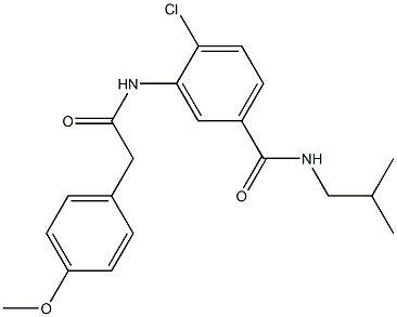 4-chloro-N-isobutyl-3-{[(4-methoxyphenyl)acetyl]amino}benzamide Structure