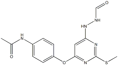 N-(4-{[6-(2-formylhydrazino)-2-(methylsulfanyl)-4-pyrimidinyl]oxy}phenyl)acetamide Structure