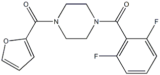 1-(2,6-difluorobenzoyl)-4-(2-furoyl)piperazine Structure