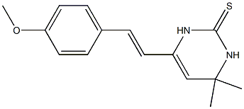 6-[2-(4-methoxyphenyl)vinyl]-4,4-dimethyl-3,4-dihydro-2(1H)-pyrimidinethione Structure