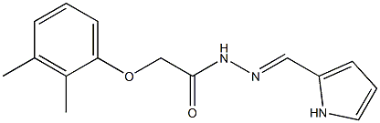 2-(2,3-dimethylphenoxy)-N'-(1H-pyrrol-2-ylmethylene)acetohydrazide Structure