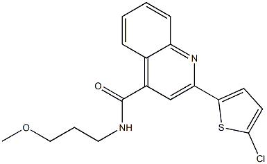 2-(5-chloro-2-thienyl)-N-(3-methoxypropyl)-4-quinolinecarboxamide 구조식 이미지