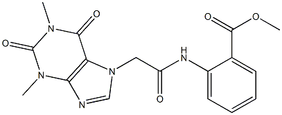 methyl 2-{[(1,3-dimethyl-2,6-dioxo-1,2,3,6-tetrahydro-7H-purin-7-yl)acetyl]amino}benzoate Structure
