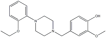 4-{[4-(2-ethoxyphenyl)-1-piperazinyl]methyl}-2-methoxyphenol Structure