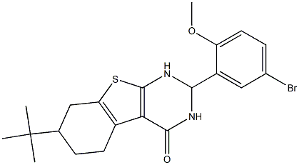 2-(5-bromo-2-methoxyphenyl)-7-tert-butyl-2,3,5,6,7,8-hexahydro[1]benzothieno[2,3-d]pyrimidin-4(1H)-one Structure