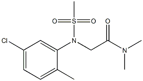 2-[5-chloro-2-methyl(methylsulfonyl)anilino]-N,N-dimethylacetamide 구조식 이미지