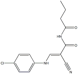 N-butyryl-3-(4-chloroanilino)-2-cyanoacrylamide 구조식 이미지