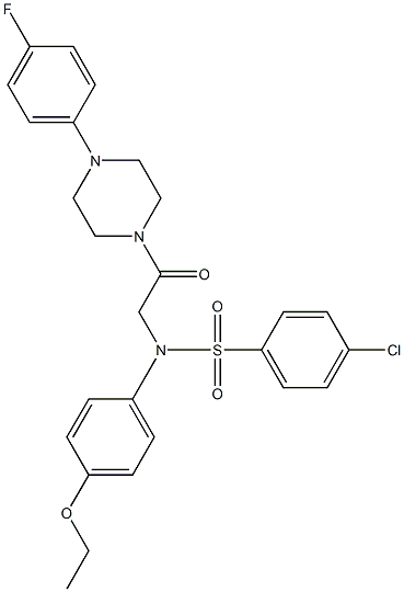 4-chloro-N-(4-ethoxyphenyl)-N-{2-[4-(4-fluorophenyl)-1-piperazinyl]-2-oxoethyl}benzenesulfonamide Structure
