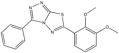 6-(2,3-dimethoxyphenyl)-3-phenyl[1,2,4]triazolo[3,4-b][1,3,4]thiadiazole Structure