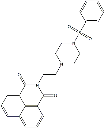2-{2-[4-(phenylsulfonyl)-1-piperazinyl]ethyl}-1H-benzo[de]isoquinoline-1,3(2H)-dione Structure
