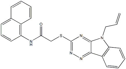 2-[(5-allyl-5H-[1,2,4]triazino[5,6-b]indol-3-yl)sulfanyl]-N-(1-naphthyl)acetamide Structure