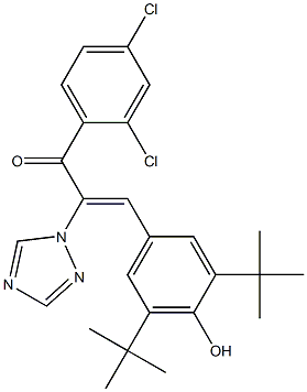 3-(3,5-ditert-butyl-4-hydroxyphenyl)-1-(2,4-dichlorophenyl)-2-(1H-1,2,4-triazol-1-yl)-2-propen-1-one Structure