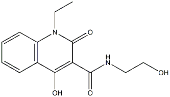 1-ethyl-4-hydroxy-N-(2-hydroxyethyl)-2-oxo-1,2-dihydro-3-quinolinecarboxamide Structure