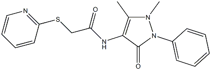 N-(1,5-dimethyl-3-oxo-2-phenyl-2,3-dihydro-1H-pyrazol-4-yl)-2-(2-pyridinylsulfanyl)acetamide Structure