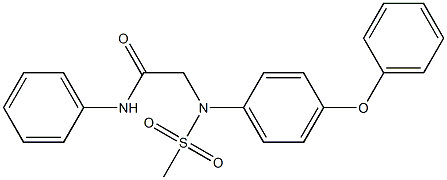 2-[(methylsulfonyl)-4-phenoxyanilino]-N-phenylacetamide Structure