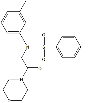 4-methyl-N-(3-methylphenyl)-N-[2-(4-morpholinyl)-2-oxoethyl]benzenesulfonamide Structure