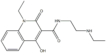 1-ethyl-N-[2-(ethylamino)ethyl]-4-hydroxy-2-oxo-1,2-dihydro-3-quinolinecarboxamide Structure