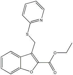 ethyl 3-[(2-pyridinylsulfanyl)methyl]-1-benzofuran-2-carboxylate Structure