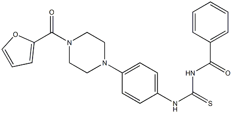 N-benzoyl-N'-{4-[4-(2-furoyl)-1-piperazinyl]phenyl}thiourea 구조식 이미지