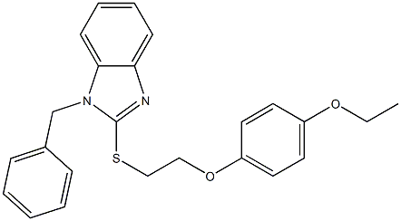 1-benzyl-2-{[2-(4-ethoxyphenoxy)ethyl]sulfanyl}-1H-benzimidazole Structure