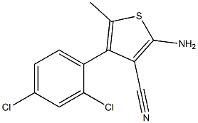 2-amino-4-(2,4-dichlorophenyl)-5-methyl-3-thiophenecarbonitrile Structure