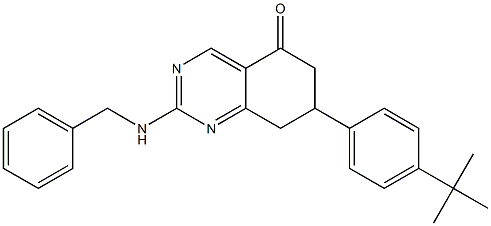 2-(benzylamino)-7-(4-tert-butylphenyl)-7,8-dihydro-5(6H)-quinazolinone Structure