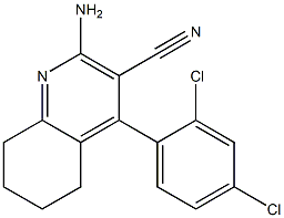 2-amino-4-(2,4-dichlorophenyl)-5,6,7,8-tetrahydro-3-quinolinecarbonitrile 구조식 이미지