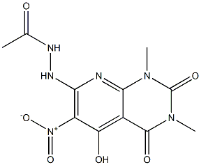 N'-{5-hydroxy-6-nitro-1,3-dimethyl-2,4-dioxo-1,2,3,4-tetrahydropyrido[2,3-d]pyrimidin-7-yl}acetohydrazide 구조식 이미지