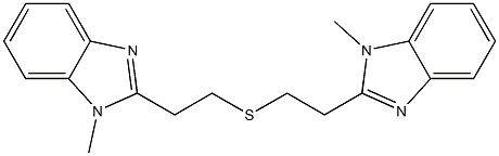 bis[2-(1-methyl-1H-benzimidazol-2-yl)ethyl] sulfide Structure