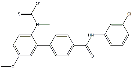 O-{4-[(3-chloroanilino)carbonyl]phenyl} 4-methoxyphenyl(methyl)thiocarbamate 구조식 이미지