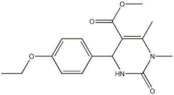 methyl 4-(4-ethoxyphenyl)-1,6-dimethyl-2-oxo-1,2,3,4-tetrahydro-5-pyrimidinecarboxylate 구조식 이미지