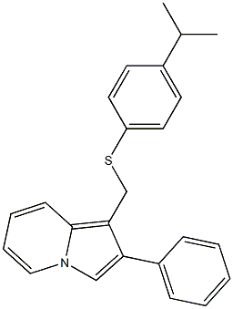 1-{[(4-isopropylphenyl)sulfanyl]methyl}-2-phenylindolizine 구조식 이미지