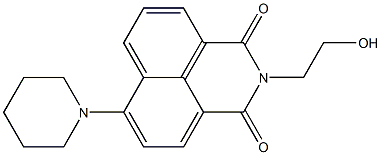 2-(2-hydroxyethyl)-6-(1-piperidinyl)-1H-benzo[de]isoquinoline-1,3(2H)-dione 구조식 이미지