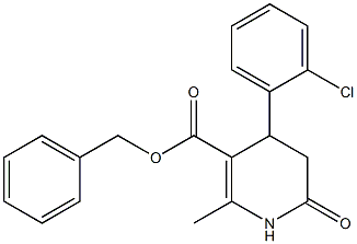 benzyl 4-(2-chlorophenyl)-2-methyl-6-oxo-1,4,5,6-tetrahydropyridine-3-carboxylate Structure