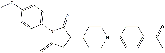 3-[4-(4-acetylphenyl)piperazin-1-yl]-1-(4-methoxyphenyl)pyrrolidine-2,5-dione 구조식 이미지