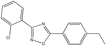 3-(2-chlorophenyl)-5-(4-ethylphenyl)-1,2,4-oxadiazole 구조식 이미지