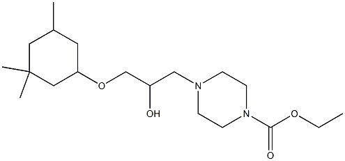 ethyl 4-{2-hydroxy-3-[(3,3,5-trimethylcyclohexyl)oxy]propyl}-1-piperazinecarboxylate 구조식 이미지