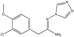 2-(3-chloro-4-methoxyphenyl)-N'-(4H-1,2,4-triazol-4-yl)ethanimidamide Structure