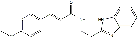 N-[2-(1H-benzimidazol-2-yl)ethyl]-3-(4-methoxyphenyl)acrylamide 구조식 이미지