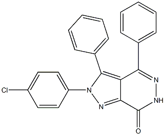 2-(4-chlorophenyl)-3,4-diphenyl-2,6-dihydro-7H-pyrazolo[3,4-d]pyridazin-7-one 구조식 이미지