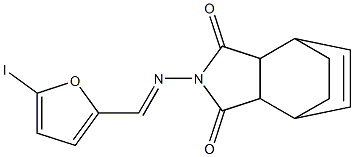 4-{[(5-iodo-2-furyl)methylene]amino}-4-azatricyclo[5.2.2.0~2,6~]undec-8-ene-3,5-dione 구조식 이미지