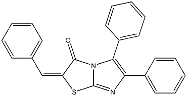 2-benzylidene-5,6-diphenylimidazo[2,1-b][1,3]thiazol-3(2H)-one 구조식 이미지