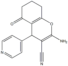 2-amino-5-oxo-4-(4-pyridinyl)-5,6,7,8-tetrahydro-4H-chromene-3-carbonitrile Structure