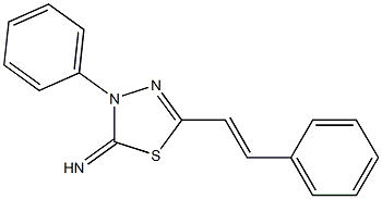 3-phenyl-5-(2-phenylvinyl)-1,3,4-thiadiazol-2(3H)-imine 구조식 이미지